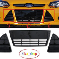 FOR FORD FOCUS 11-14 FRONT BUMPER GRILL COVER LH + CENTER + RH