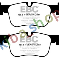 FRONT AXLE BRAKE PADS - TUNING GREEN STUFF ROAD APPROVAL FITS BMW 1 F20 1 F21