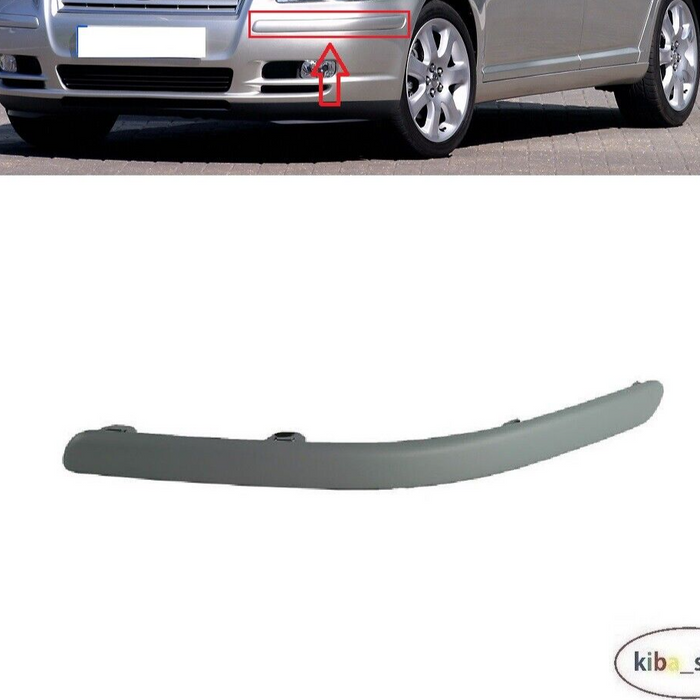 FOR TOYOTA AVENSIS T25 2003 - 2006 FRONT BUMPER MOULDING TRIM LEFT N/S PASSENGER