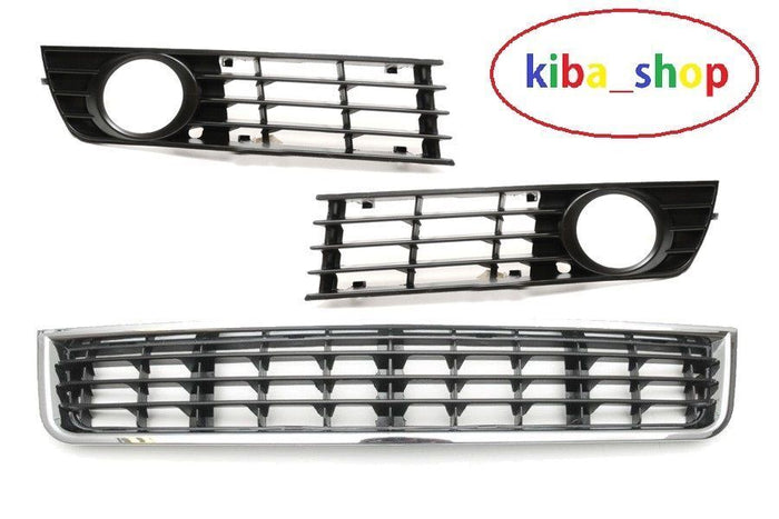 FOR AUDI A4 B6 00-04 FRONT BUMPER LOWER GRILL SET RH+LH+CENTRAL-MIDDLE