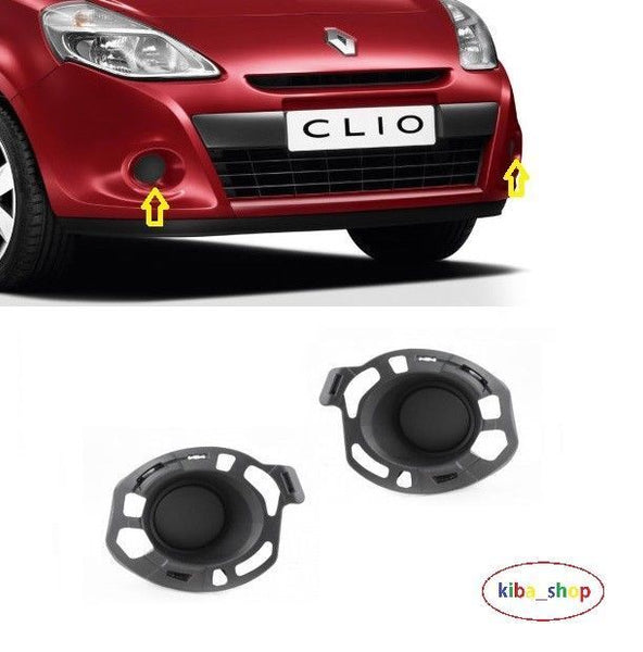 FOR RENAULT CLIO III mk3 09-12 FRONT BUMPER FOG COVER GRILL/FRAME PAIR L+R