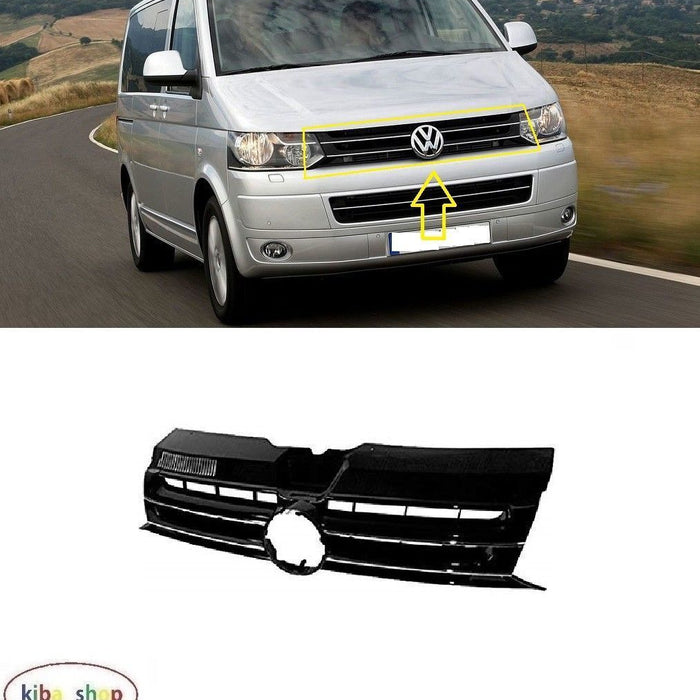 FOR VW MULTIVAN T5 09-15 FRONT BUMPER CENTER RADIATOR GRILL CHROME