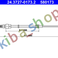 RIGHT OR LEFT HANDBRAKE CABLE REAR L/R 1693MM FITS FOR AUDI A3 SEAT LEON