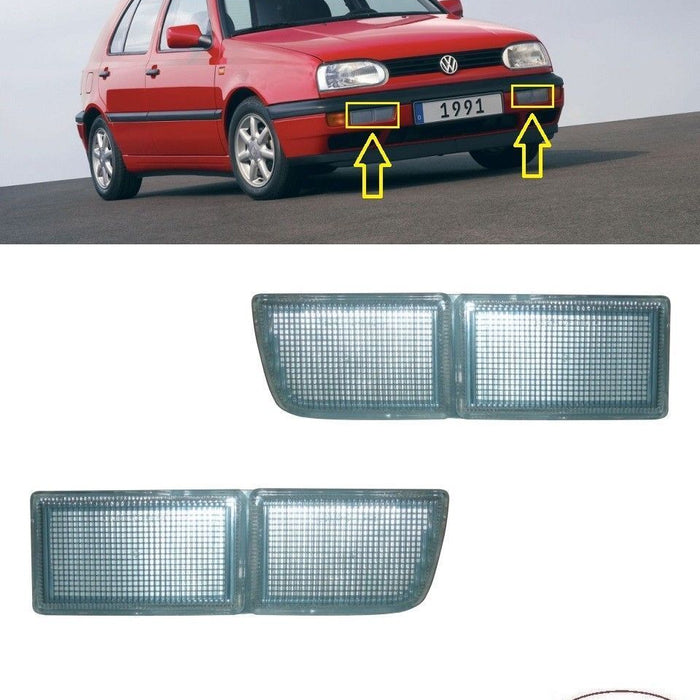 FOR VW GOLF MK3 II 3 92-98 FRONT FOG LIGHT LAMPS COVER L+R