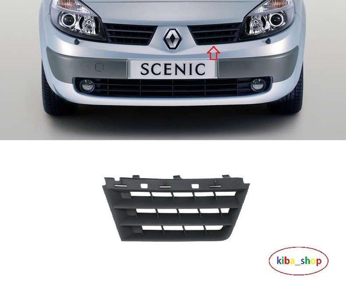 FOR RENAULT SCENIC II mk2 03-06 FRONT BUMPER CENTER RADIATOR GRILL BLACK LH