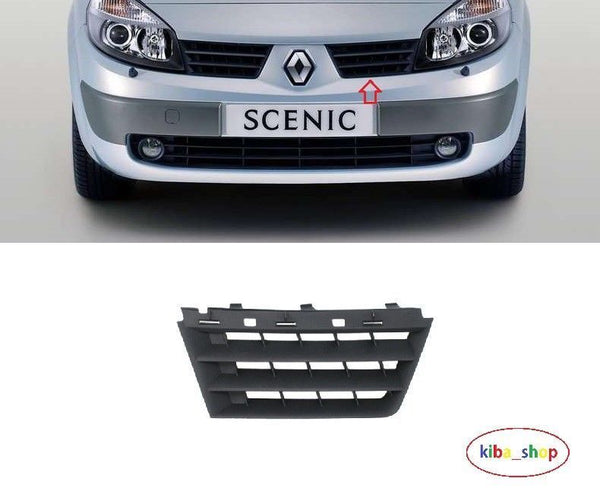 FOR RENAULT SCENIC II mk2 03-06 FRONT BUMPER CENTER RADIATOR GRILL BLACK LH