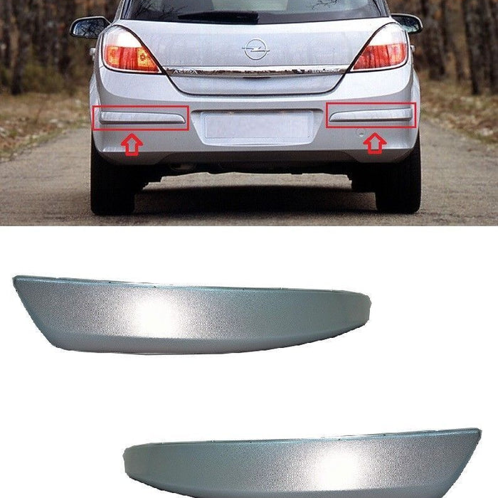 FOR VAUXHALL ASTRA 04-12 REAR BUMPER MOULDING TRIM PAIR L+R