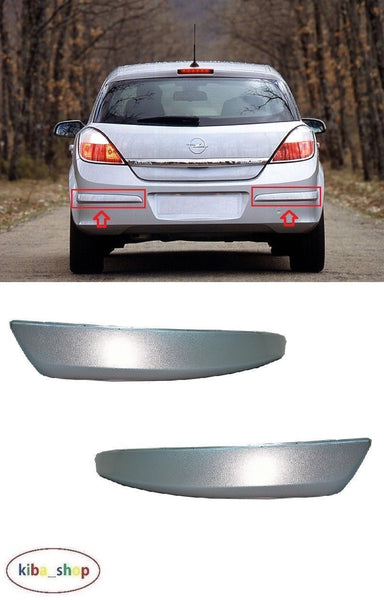 FOR VAUXHALL ASTRA 04-12 REAR BUMPER MOULDING TRIM PAIR L+R