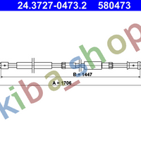 RIGHT OR LEFT HANDBRAKE CABLE REAR L/R 1706MM FITS FOR MERCEDES SPRINTER 35-T