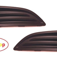 FOR FIESTA 13-16 PAIR FRONT BUMPER FOG LIGHT GRILL NO LAMP HOLE COVERS