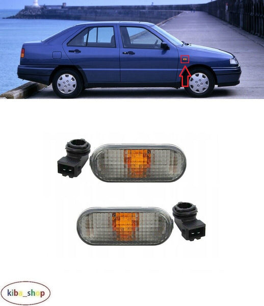 FOR SEAT TOLEDO 1L 1996 - 1999 2X NEW SIDE INDICATOR REPEATERS PAIR L + R WHITE