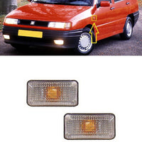 FOR SEAT TOLEDO 1L 1991 - 1995 2X NEW SIDE INDICATOR REPEATERS PAIR L + R WHITE