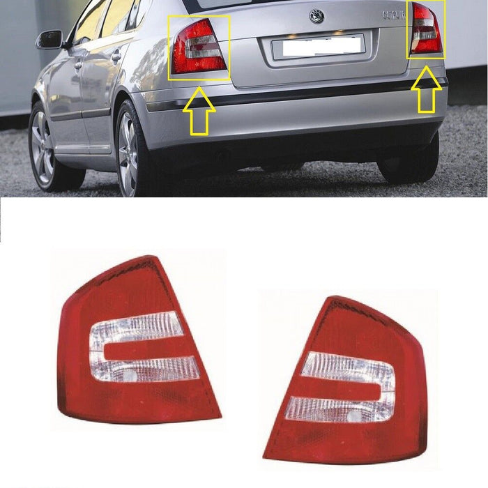 FOR SKODA OCTAVIA HATCHBACK 04-08 REAR TAIL LIGHT LAMPS L+R