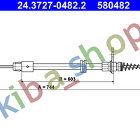 RIGHT OR LEFT HANDBRAKE CABLE REAR L/R 744MM FITS FOR MERCEDES GLK X204 20-35