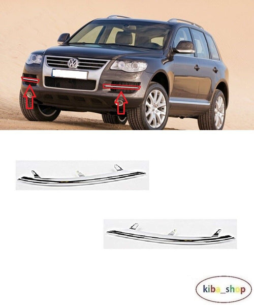 FOR VW TOUAREG 07-10 FRONT BUMPER LOWER GRILL MOULDING L+R