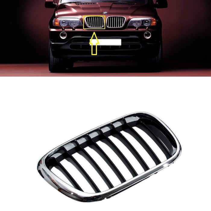 FOR BMW X5 E53 00-03 FRONT BUMPER UPPER RADIATOR GRILL RH DRIVER
