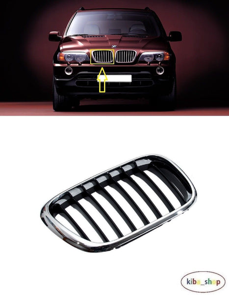 FOR BMW X5 E53 00-03 FRONT BUMPER UPPER RADIATOR GRILL RH DRIVER
