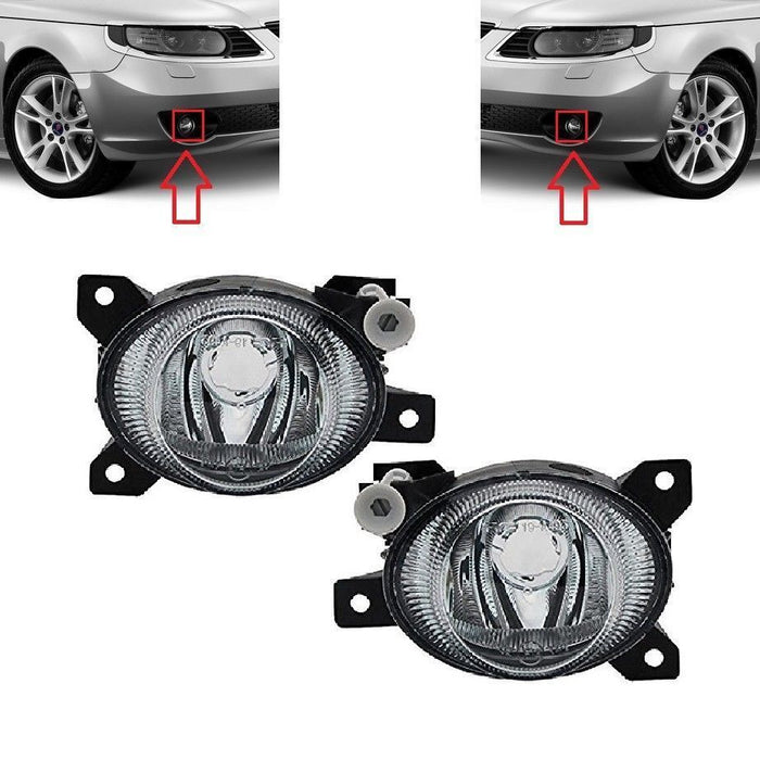 FOR SAAB 9-5 04-10 FRONT FOG LIGHT LAMPS L+R