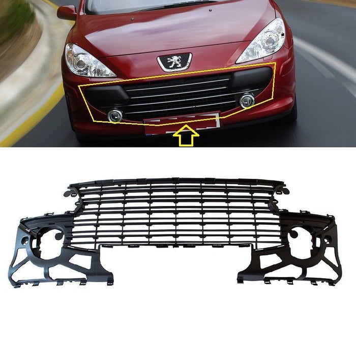 FOR PEUGEOT 307 05-07 FRONT BUMPER CENTER GRILL-7414NS