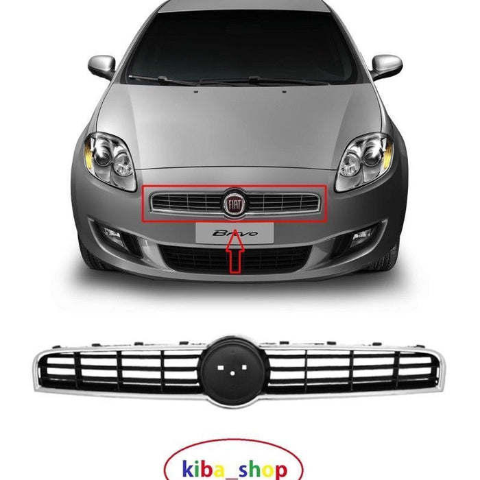 FOR FIAT BRAVO FRONT CENTER UPPER MAIN GRILL CHROME TRIM 735454652 2007-
