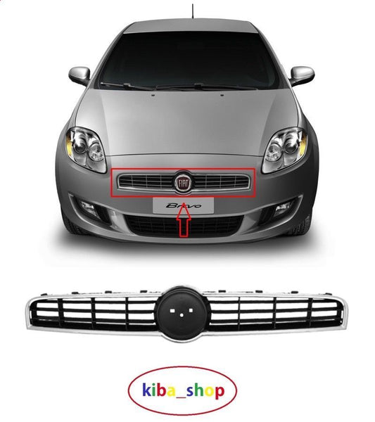 FOR FIAT BRAVO FRONT CENTER UPPER MAIN GRILL CHROME TRIM 735454652 2007-
