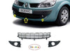 FOR RENAULT SCENIC II mk2 2006-2009 FRONT BUMPER LOWER GRILLE SET BLACK NEW