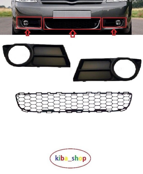 FOR TOYOTA COROLLA VERSO 04-07 FRONT LOWER BUMPER GRILL SET