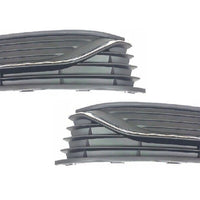 FOR VW POLO 2014 - 2017 FRONT BUMPER FOG LAMP GRILL COVER PAIR LEFT + RIGHT