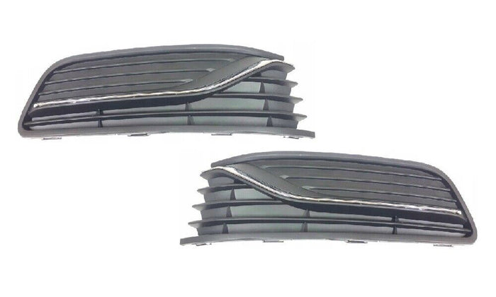 FOR VW POLO 2014 - 2017 FRONT BUMPER FOG LAMP GRILL COVER PAIR LEFT + RIGHT