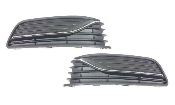 FOR VW POLO 2014 - 2017 FRONT BUMPER FOG LAMP GRILL COVER PAIR LEFT + RIGHT