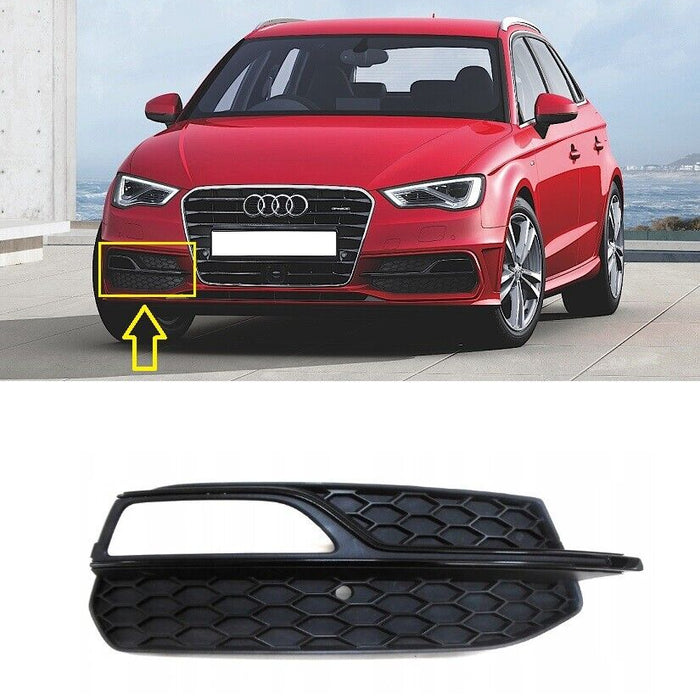FOR AUDI A3 S-LINE 2012 - 2016 FRONT BUMPER FOG LIGHT LAMP GRILLE RIGHT SIDE