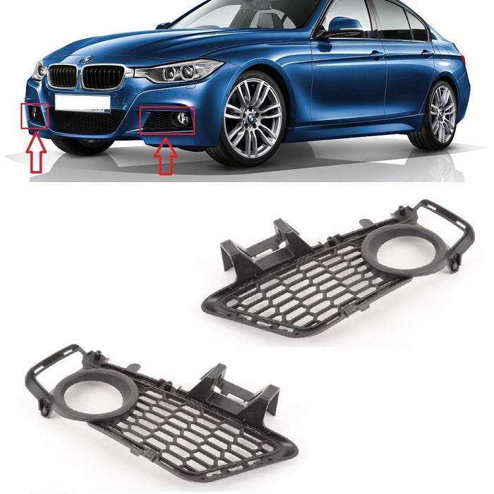 FOR BMW 3 F30/F31 (M-SPORT) 12-16 FRONT BUMPER FOG LIGHT LAMP GRILLS L+R