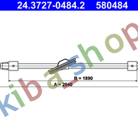 RIGHT OR LEFT HANDBRAKE CABLE FRONT L/R 2040MM/1890MM FITS FOR MERCEDES CLS