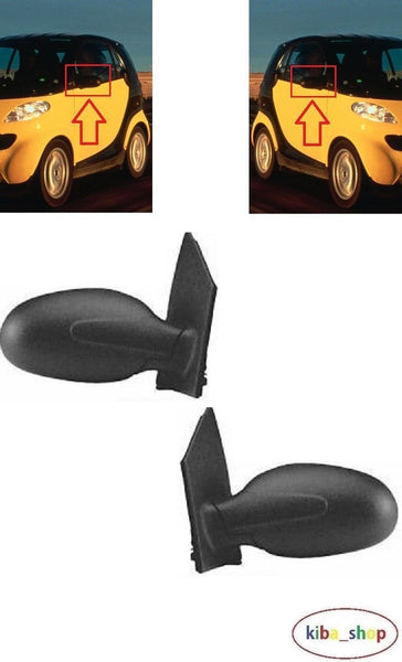 FOR SMART FORTWO 98-04 WING MIRRORS CABEL ADJUSTMENT L+R BLACK