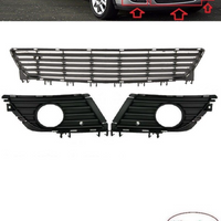 FOR VAUXHALL COMBO C 03-10 FRONT BUMPER SET LOWER & FOG GRILLS