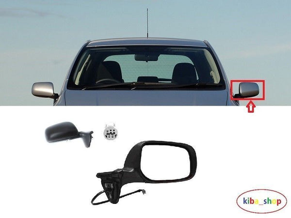 FOR TOYOTA AURIS 07-10 WING MIRRORS ELECTRIC HEATED 5PIN BLACK LH SIDE LHD