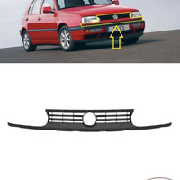 FOR VOLKSWAGEN GOLF MK3 1992-1998 FRONT BUMPER RADIATOR GRILLE WITH MOULDING