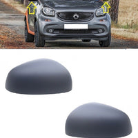 FOR SMART FORFOUR 2014-WING MIRRORS COVER CAP LH+ RH