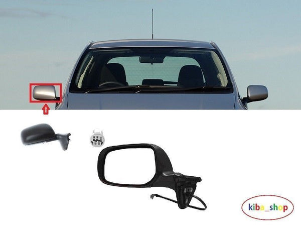 FOR TOYOTA AURIS 07-10 WING MIRRORS ELECTRIC HEATED BLACK RH SIDE LHD