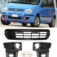 FOR FIAT PANDA 03-12 FRONT BUMPER LOWER GRILL SET L+R + CENTRE WITHOUT A/C
