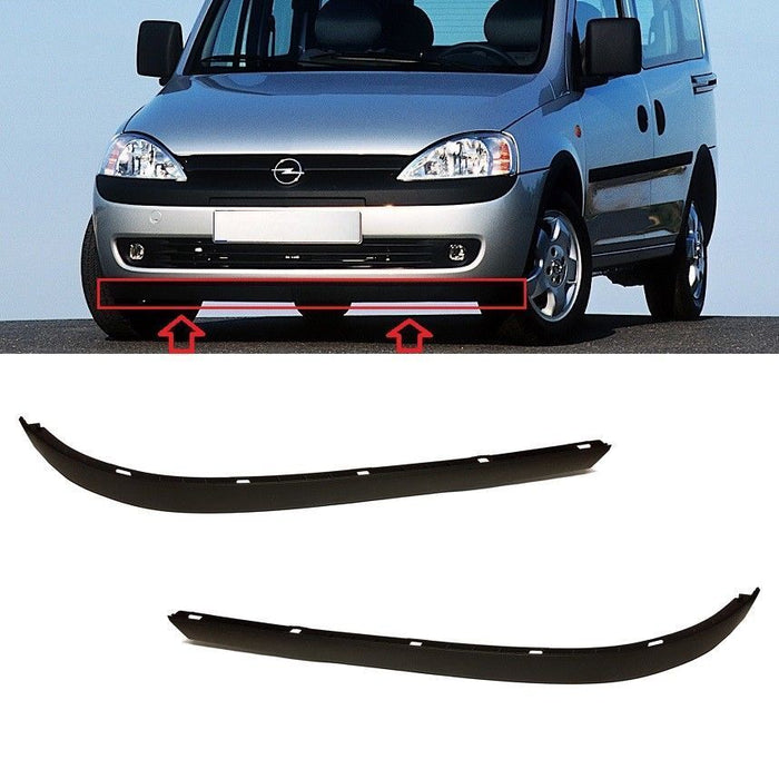 FOR VAUXHALL OPEL COMBO C 2000 - 2003 FRONT BUMPER SPOILER LIP PAIR LEFT + RIGHT