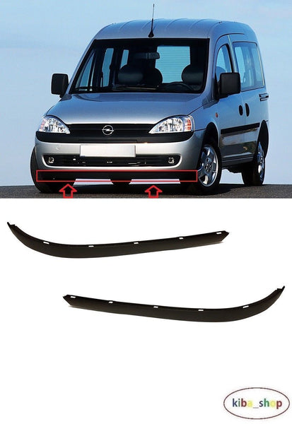 FOR VAUXHALL OPEL COMBO C 2000 - 2003 FRONT BUMPER SPOILER LIP PAIR LEFT + RIGHT