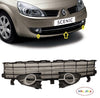 FOR RENAULT SCENIC II mk2 06-09 FRONT BUMPER LOWER GRILL SET BLACK/SILVER NEW
