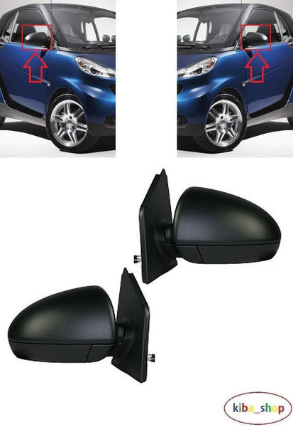 FOR SMART FORTWO 07-14 WING MIRRORS CABEL ADJUSTMENT L+R BLACK