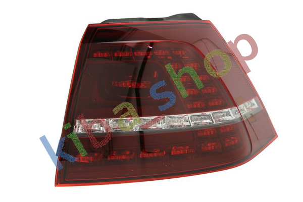 RIGHT RIGHT REAR LAMP R EXTERNAL LED GLASS COLOUR SMOKED FITS FOR VW GOLF VII