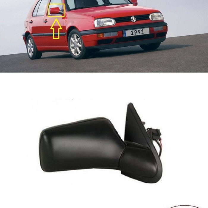 FOR VW GOLF MK3 III 92-98 WING MIRROR CABLE MANUAL BLACK RH LHD