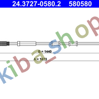 RIGHT HANDBRAKE CABLE REAR R 1673MM FITS FOR ABARTH GRANDE PUNTO PUNTO PUNTO