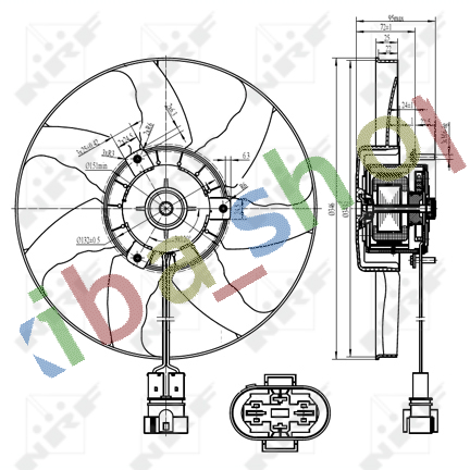 RIGHT RADIATOR FAN FITS FOR VW CALIFORNIA T4 CAMPER TRANSPORTER IV 19D-28