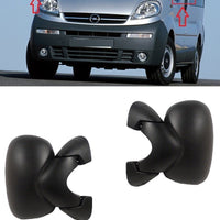 FOR VAUXHALL VIVARO 01-14 WING MIRRORS ELECTRIC BLACK L+R LHD