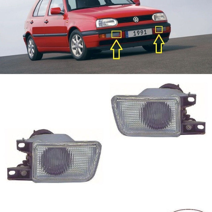 FOR VW GOLF MK3 II 3 92-98 FRONT FOG LIGHT LAMPS L+R